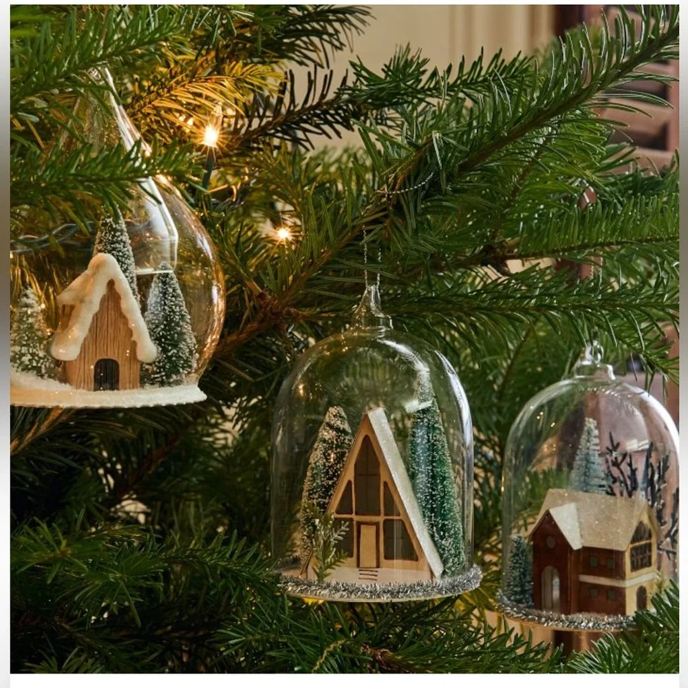 NWT - Holiday Cabin Cloche Ornament